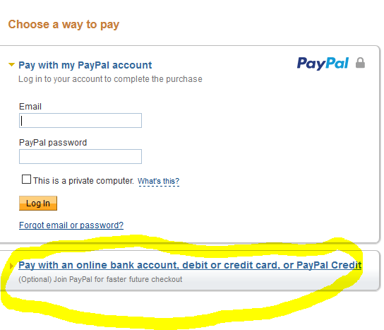 Capture PayPal Pay by CC Step Two
